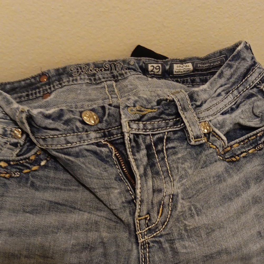 Women's Embellished Miss Me Blue Jeans - Picture 2 of 4